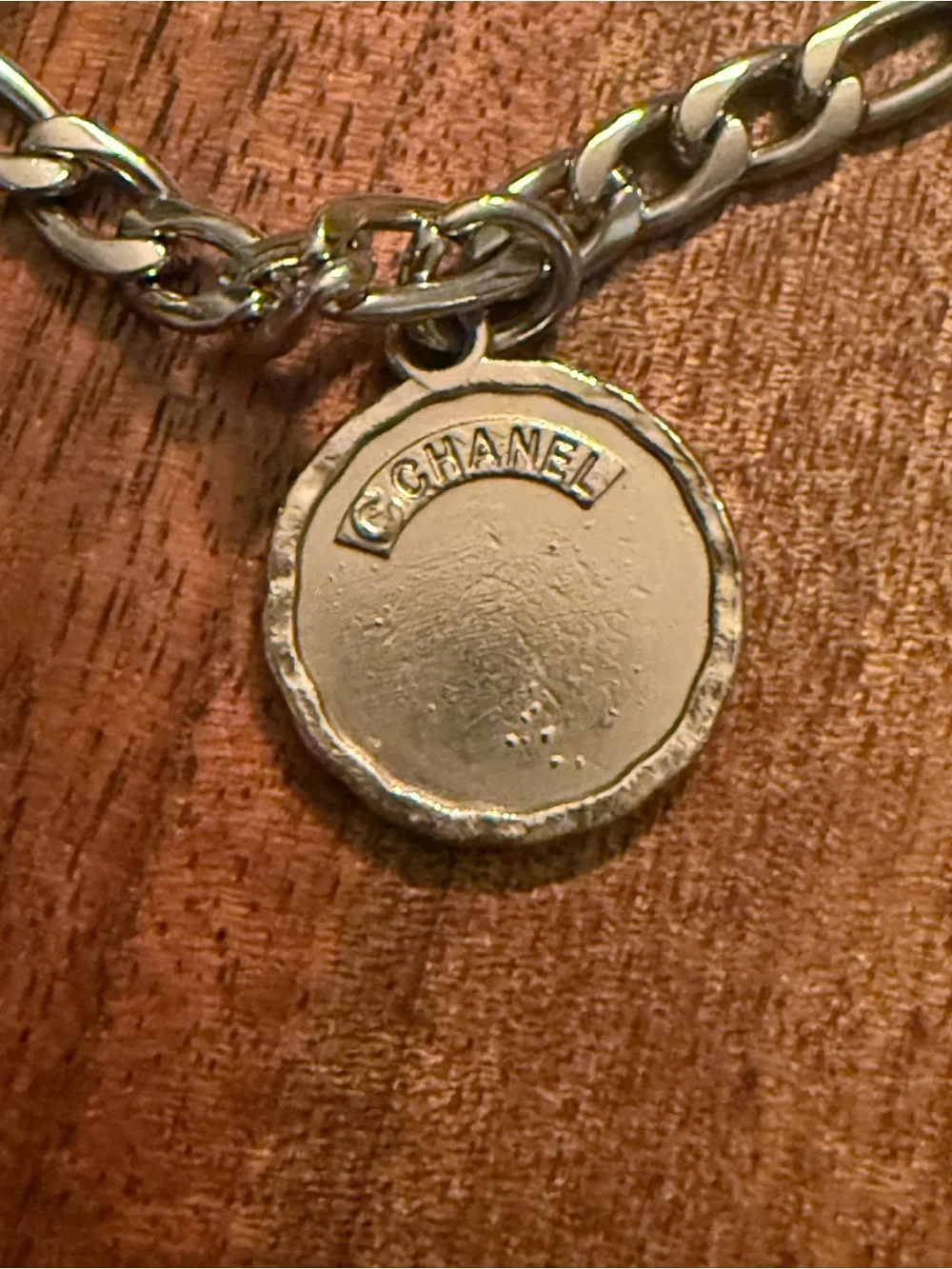 Silver Heart Charm Chain Bracelet “I LOVE CC”